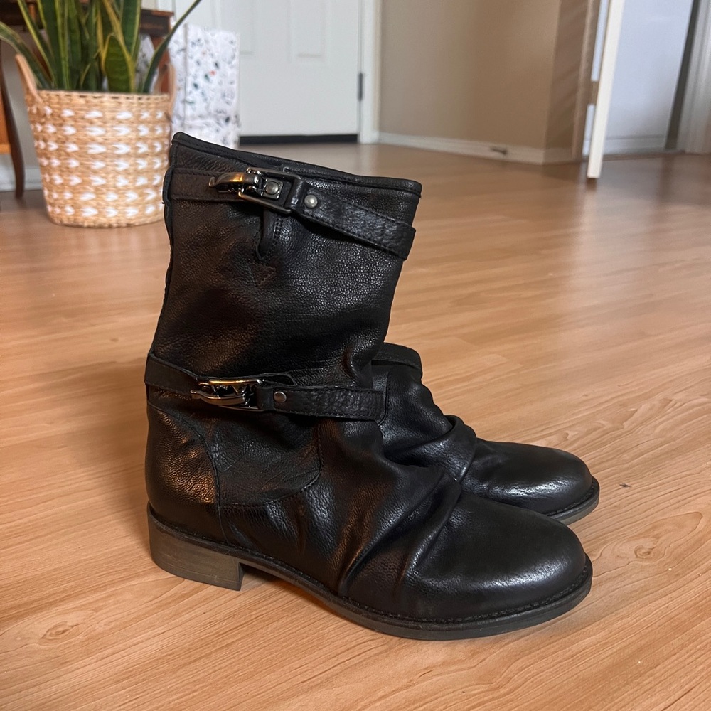 Free People Boutique 9 Boots with Buckle Detail